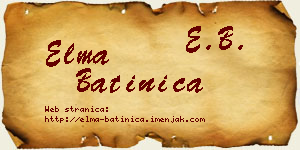 Elma Batinica vizit kartica